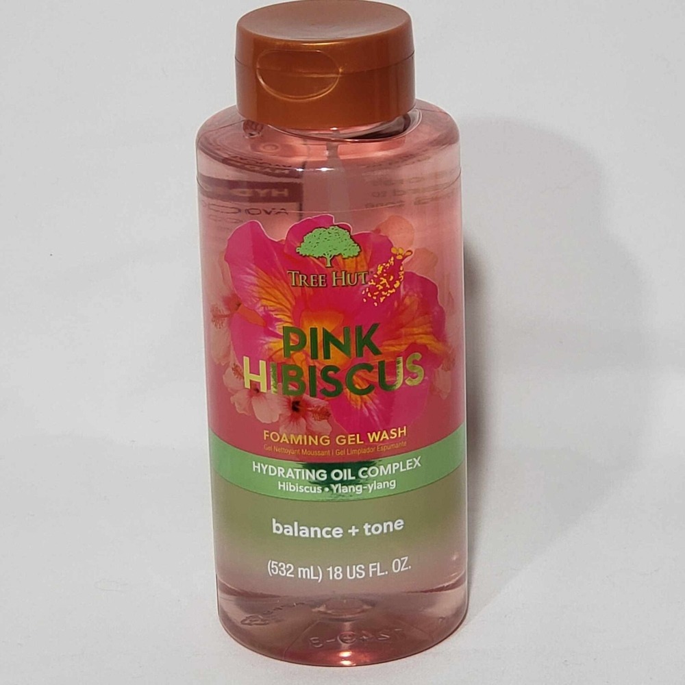 Tree Hut Pink Hibiscus Nourishing Moisturizing & Hydrating Foaming Gel Wash 18oz